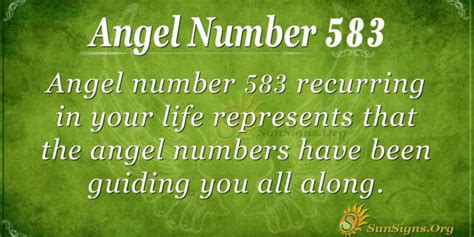 583 angel number|ANGEL NUMBERS